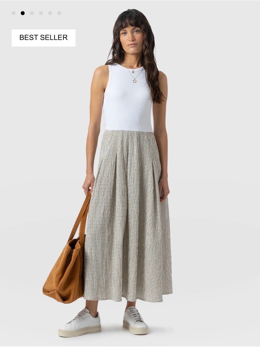 Saint + Sofia Renee Gingham Contrast Dress NWT Size XS / US 4